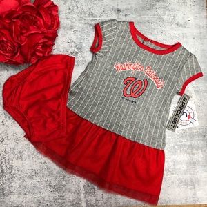 MLB Washington Nationals Pinstripe Tule Dress